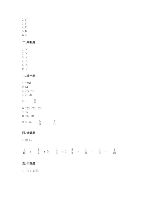 小学数学六年级上册期末考试试卷精品有答案.docx