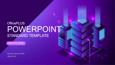 紫色科技智能工作总结毕业答辩PPT案例