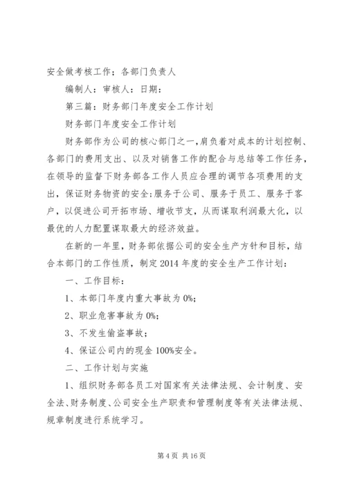 第一篇：部门年度安全工作计划.docx