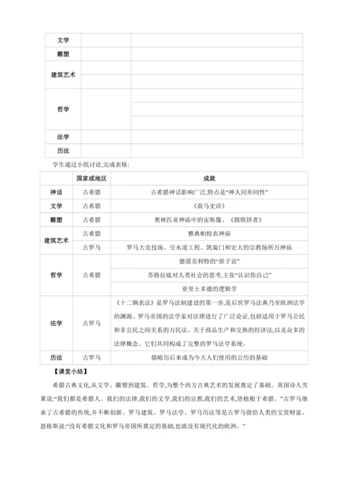 【2024秋统编九上历史精讲课堂（教案+素材）】第6课 希腊罗马古典文化  课件