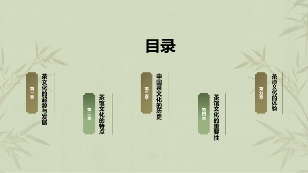 绿色中式复古插画中国传统茶道艺术文化传承