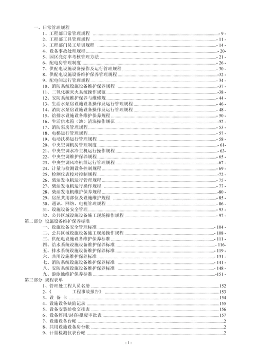 物业工程管理工作手册--物业品质运营部.docx