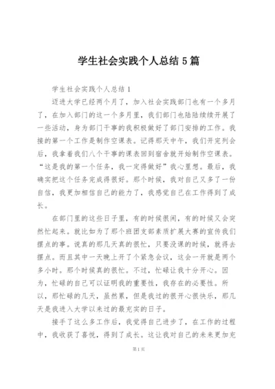 学生社会实践个人总结5篇.docx