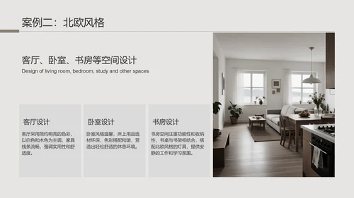 棕色简约风室内建筑设计方案PPT模板