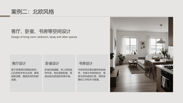 棕色简约风室内建筑设计方案PPT模板