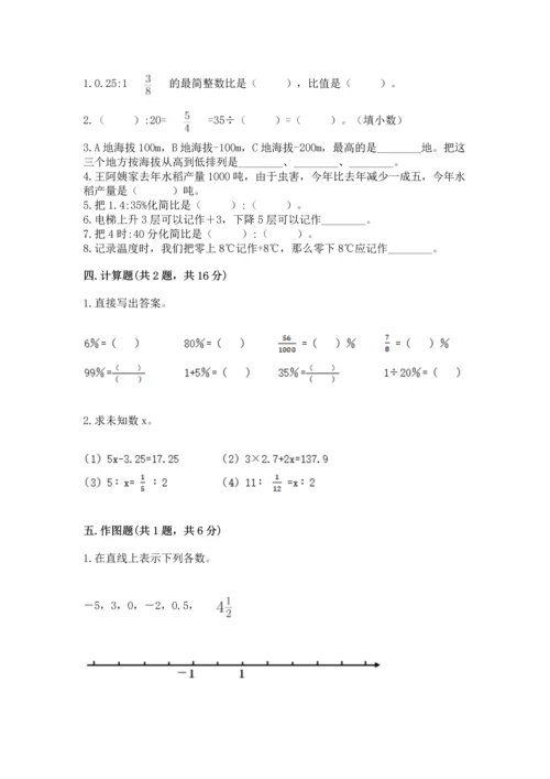 小学数学六年级下册期末测试卷附答案（黄金题型）.docx