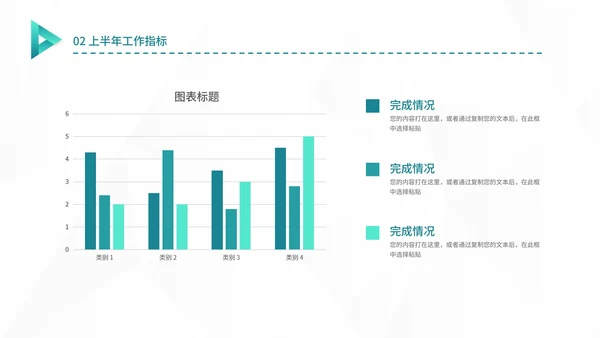 几何风青色年度工作总结部门汇报PPT模板
