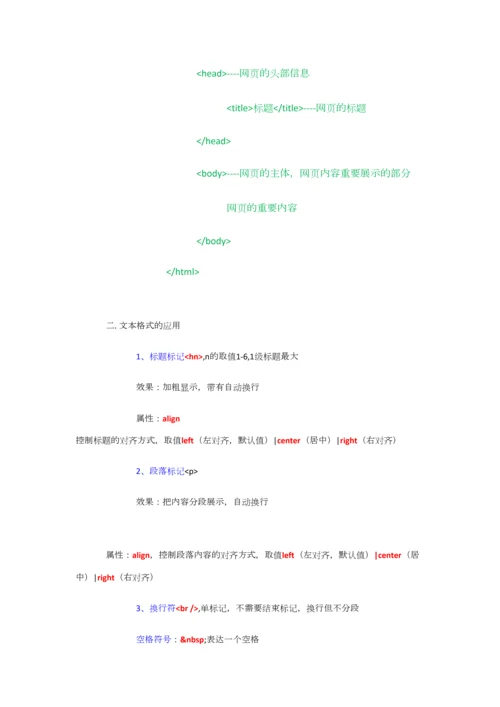 2023年HTML初级知识点总结最详细的总结.docx