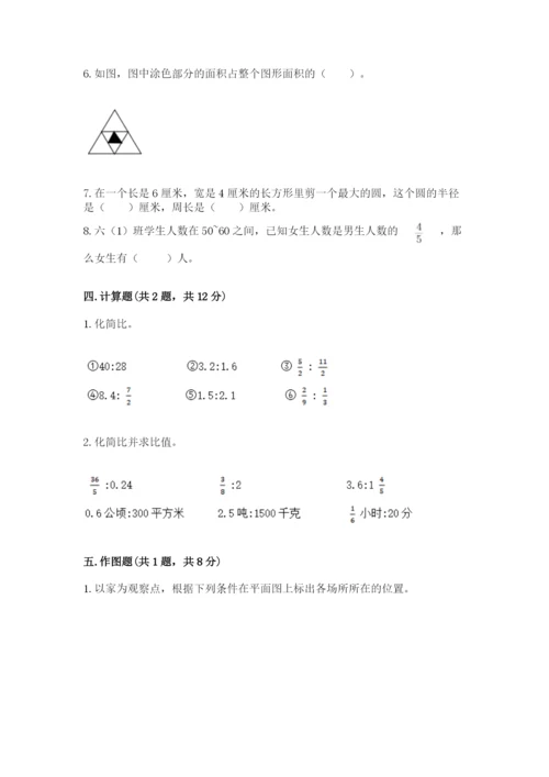 人教版六年级上册数学期末测试卷带答案（突破训练）.docx