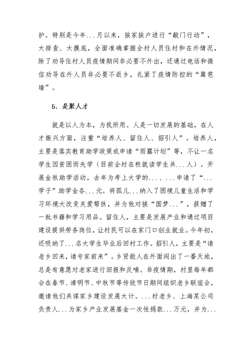 派驻...村队员乡村振兴帮扶工作情况汇报