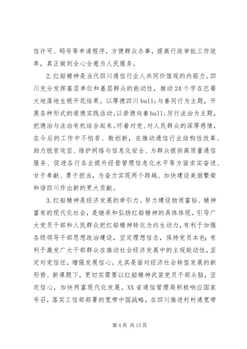 学习红船精神有感锦集.docx