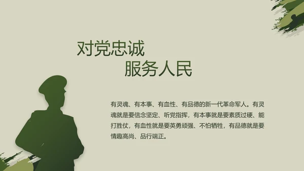 迷彩风格八一部队党课青春梦强军梦动态PPT