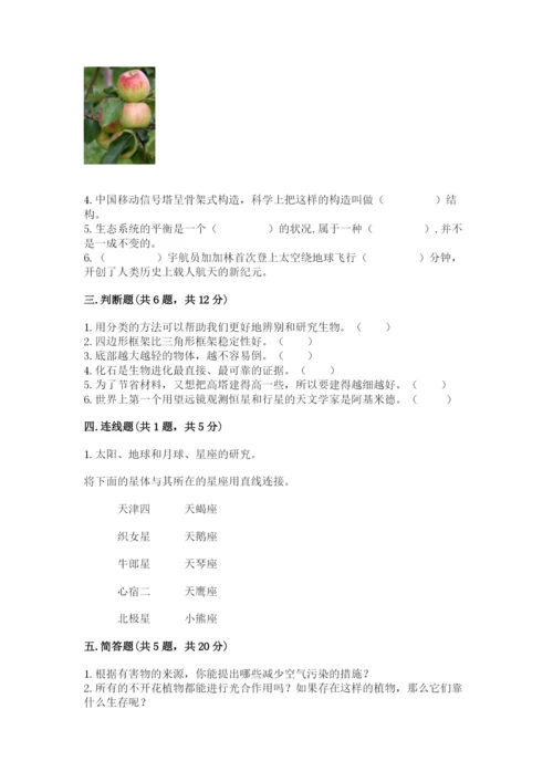 教科版科学六年级下册期末测试卷精品（基础题）.docx