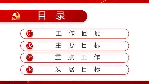 党支部政府工作总结汇报动态PPT党课