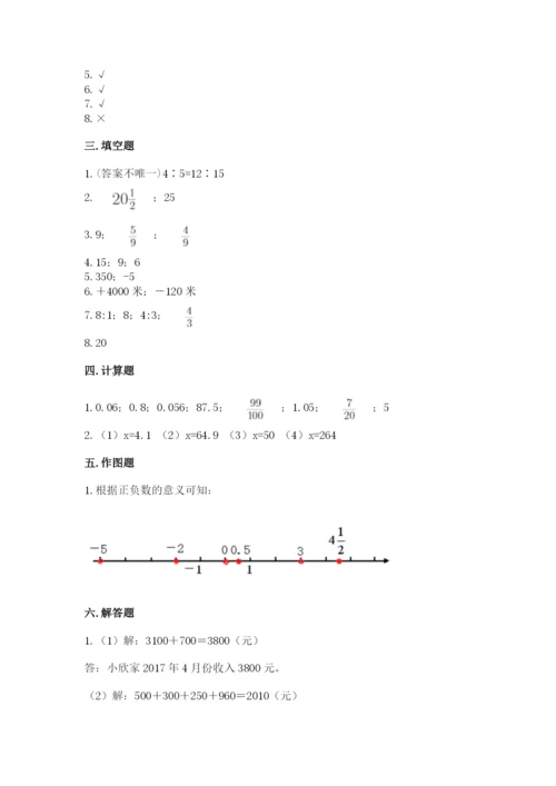 六年级下册数学期末测试卷含答案（实用）.docx