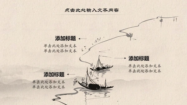 中国风古典水墨读书分享书香中国PPT模板