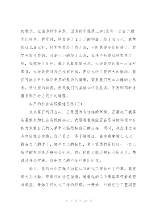 实用的社会实践锻炼总结10篇.docx