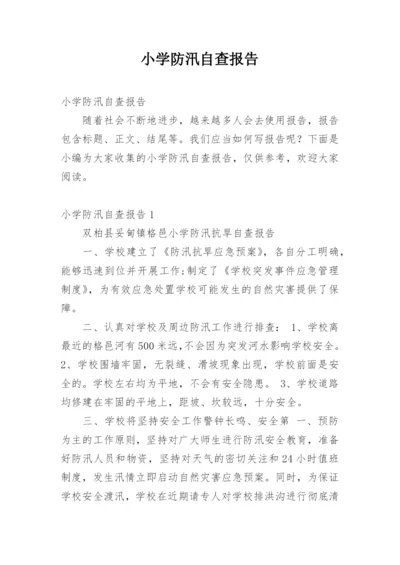 小学防汛自查报告.docx