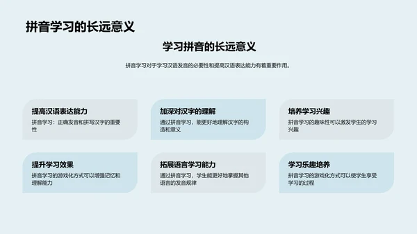 拼音知识游戏讲解PPT模板