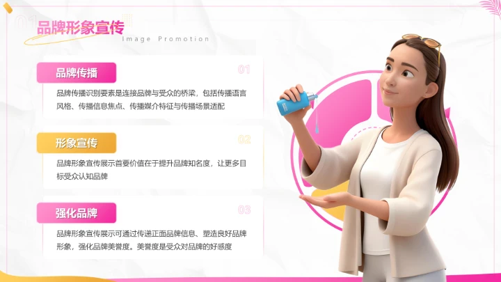 粉色创意风品牌形象宣传展示全案规划PPT模板