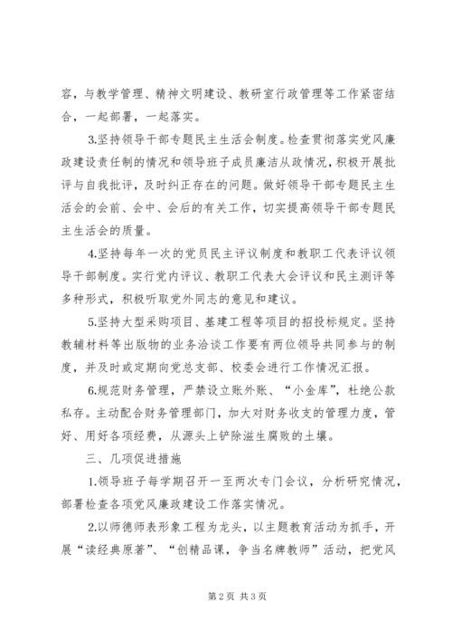 市委党校党风廉政建设工作计划 (2).docx
