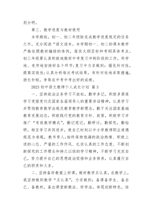 2023初中语文教师个人成长计划.docx