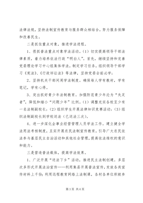 乡镇普法依法治理工作报告.docx