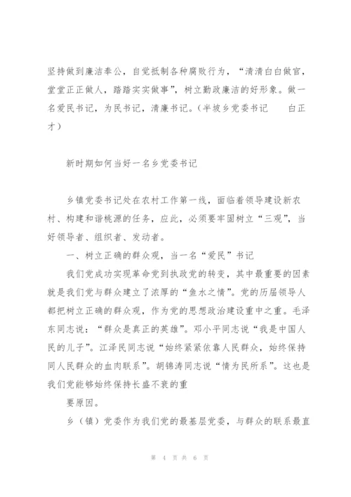 如何做好乡党委书记.docx