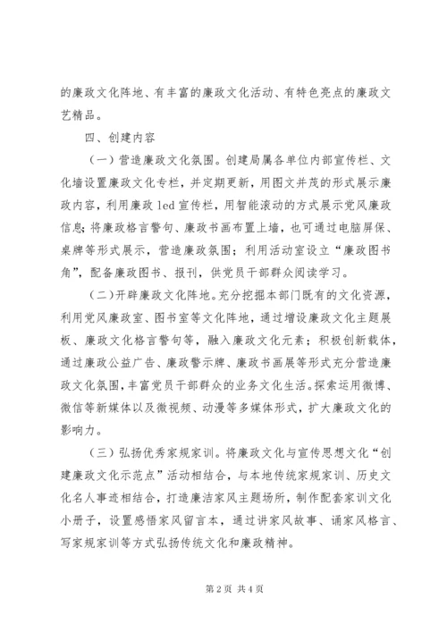 农业局党总支党风廉政文化示范点打造方案.docx