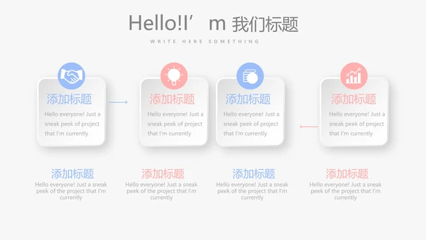 时尚小清新微立体述职报告通用PPT动态模板封面含PS