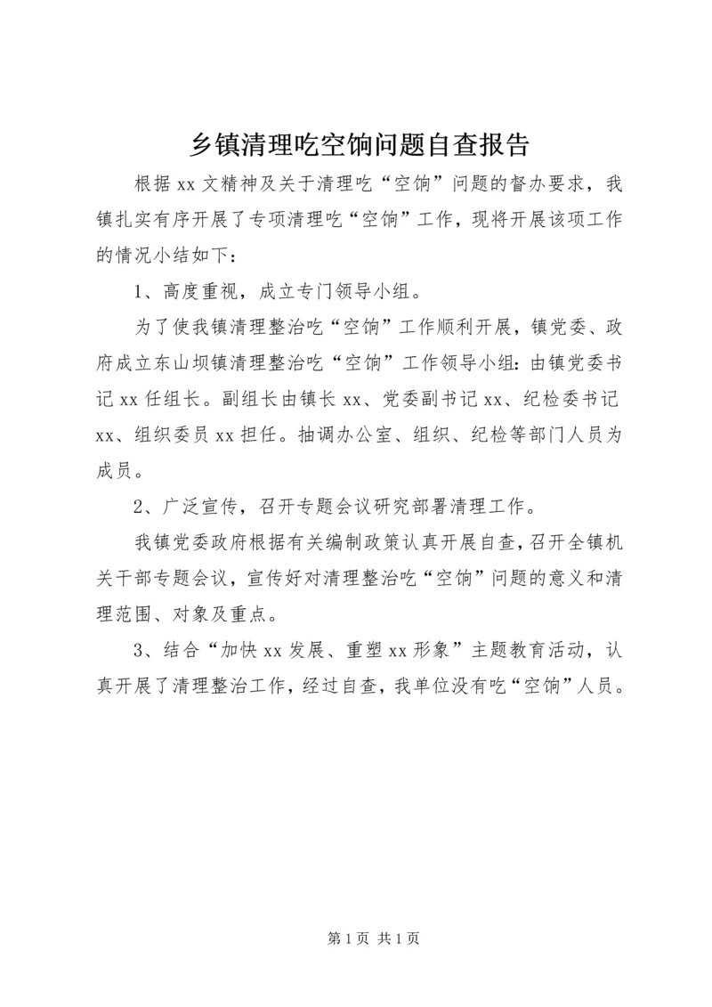 乡镇清理吃空饷问题自查报告.docx