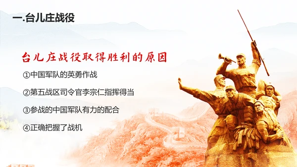 抗日战争之正面战场台儿庄战役PPT课件