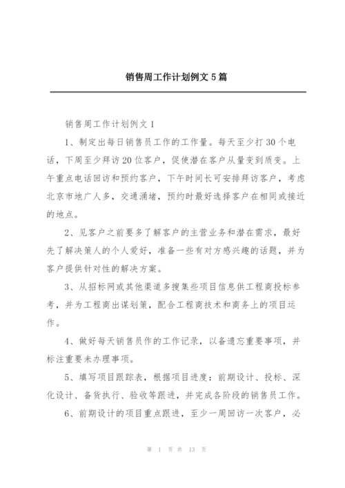 销售周工作计划例文5篇.docx