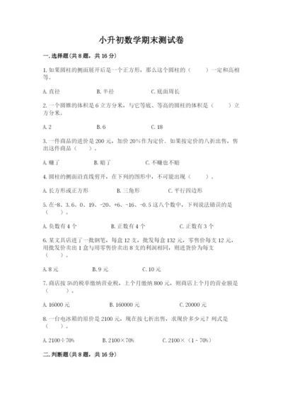 小升初数学期末测试卷（综合题）.docx