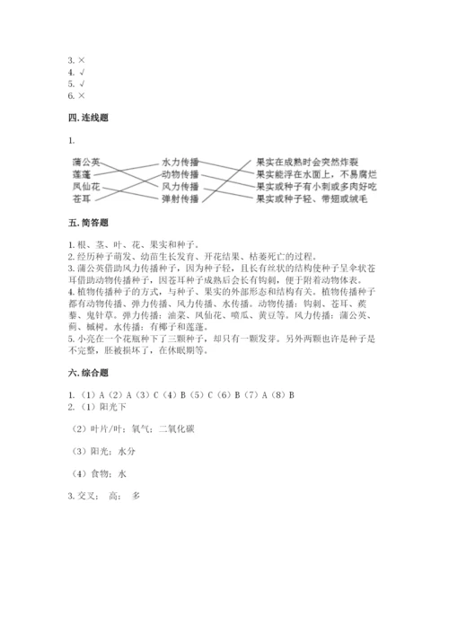 科学四年级下册第一单元植物的生长变化测试卷完美版.docx