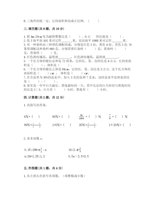 北师大版小学六年级下册数学期末检测试题含完整答案【名校卷】.docx