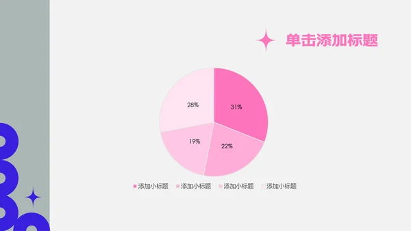 蓝色扁平简约风年中述职PPT模板