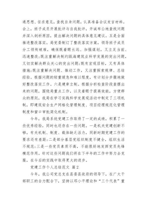 党建工作个人总结范文.docx