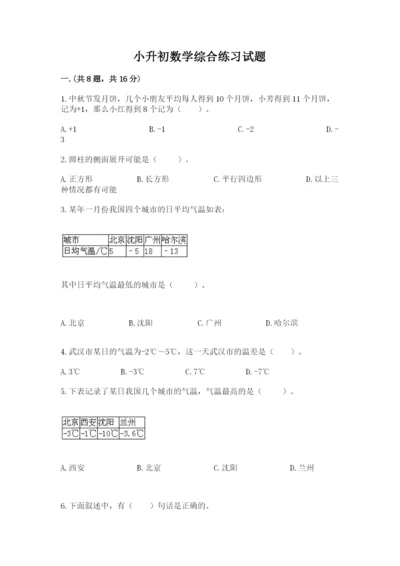 小升初数学综合练习试题（名师系列）.docx