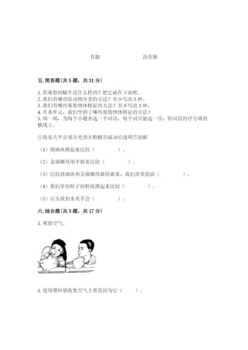 教科版一年级下册科学期末测试卷（全国通用）.docx