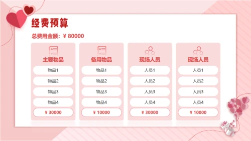 红色剪纸风爱心婚庆策划通用PPT模板
