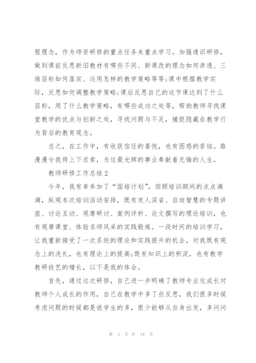 教师研修工作总结范文5篇.docx