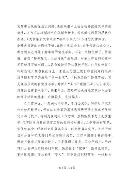 市委副书记个人党性分析材料.docx