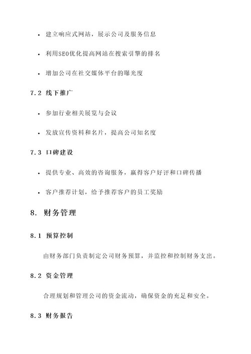 新成立公司运作方案