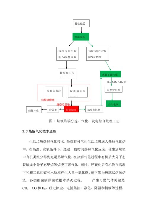 生活垃圾热解气化发电综合处置综合项目可行性研究应用报告.docx