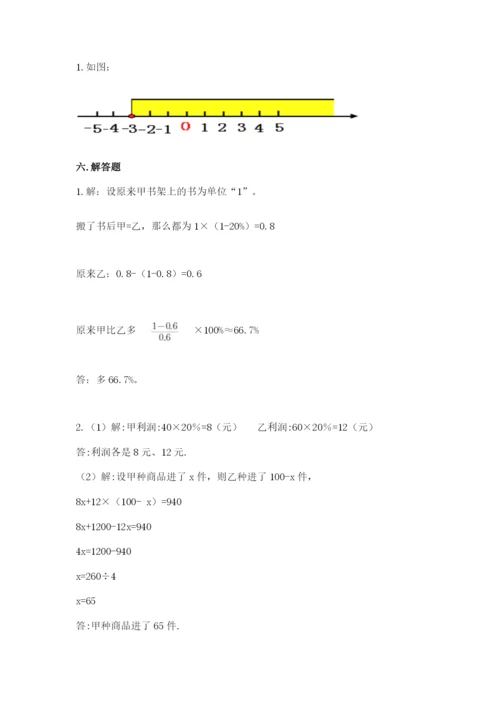 人教版六年级下册数学期末测试卷附答案（名师推荐）.docx