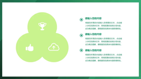 简约绿色项目总结汇报PPT模板