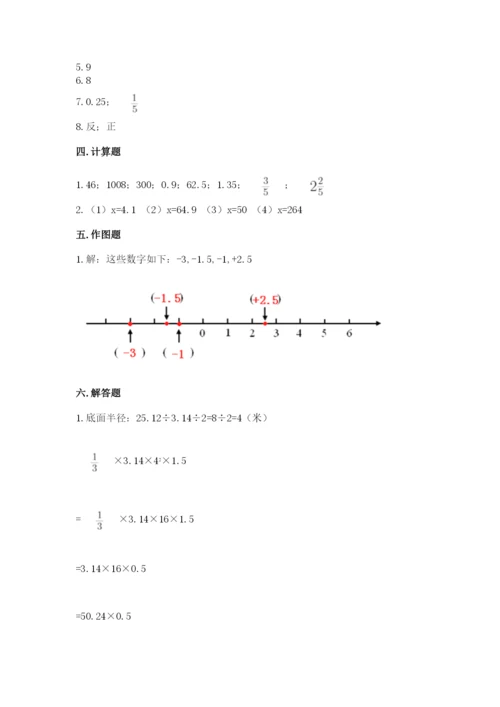 西市区六年级下册数学期末测试卷（考点梳理）.docx