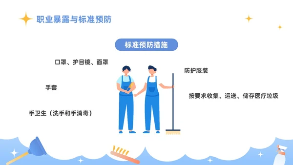 蓝色插画商务风医务工作者培训PPT课件院感知识培训