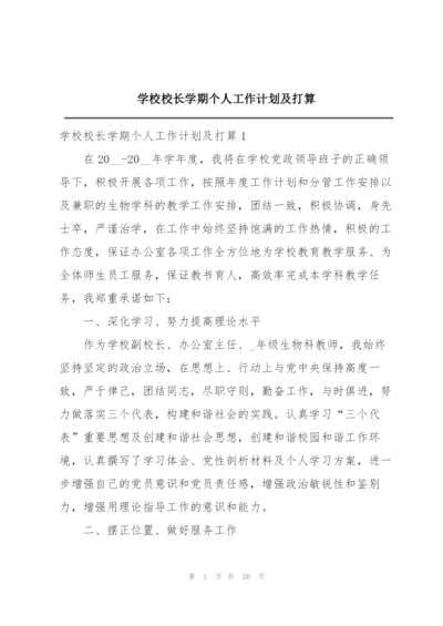 学校校长学期个人工作计划及打算.docx